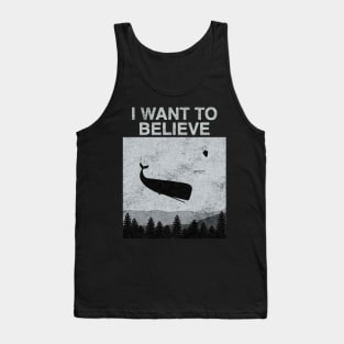 I Want To Believe Flying Whale Tank Top